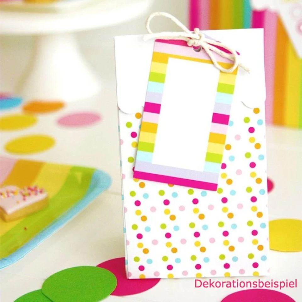 sambellina geschenkanhaenger 12 stk regenbogen punkte