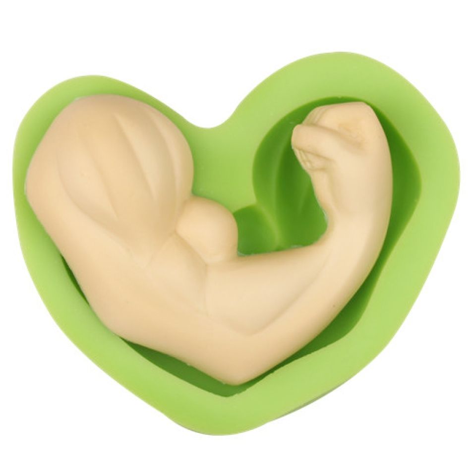 fondant mould muscular arm fitness approx 6 5 x 5cm