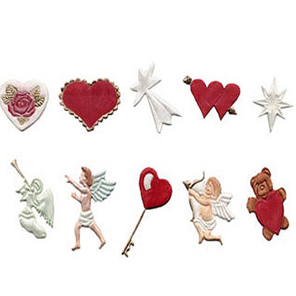 fmm cutter for fondant heart and cherub