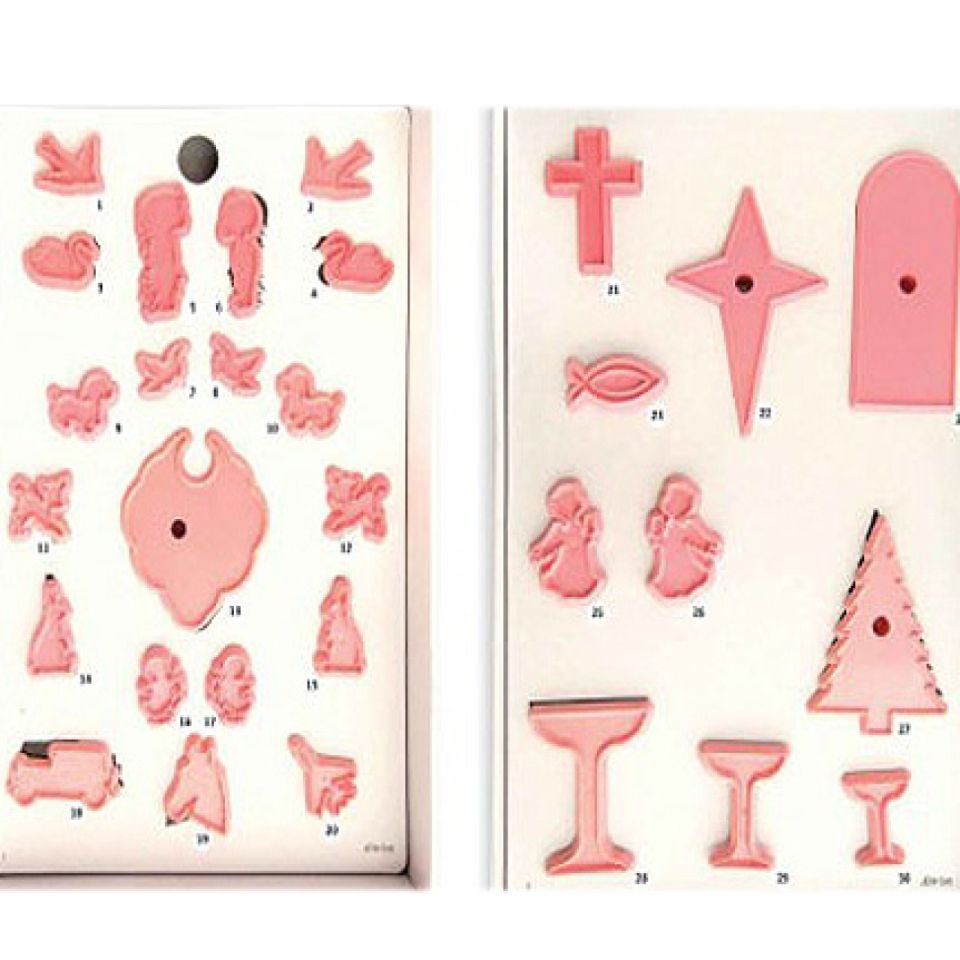 jem fondant cutter set christening 30 piece