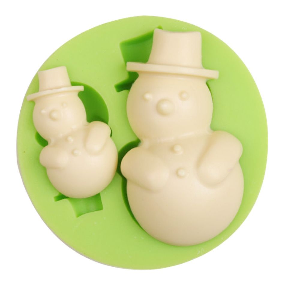 fondant mould snowman
