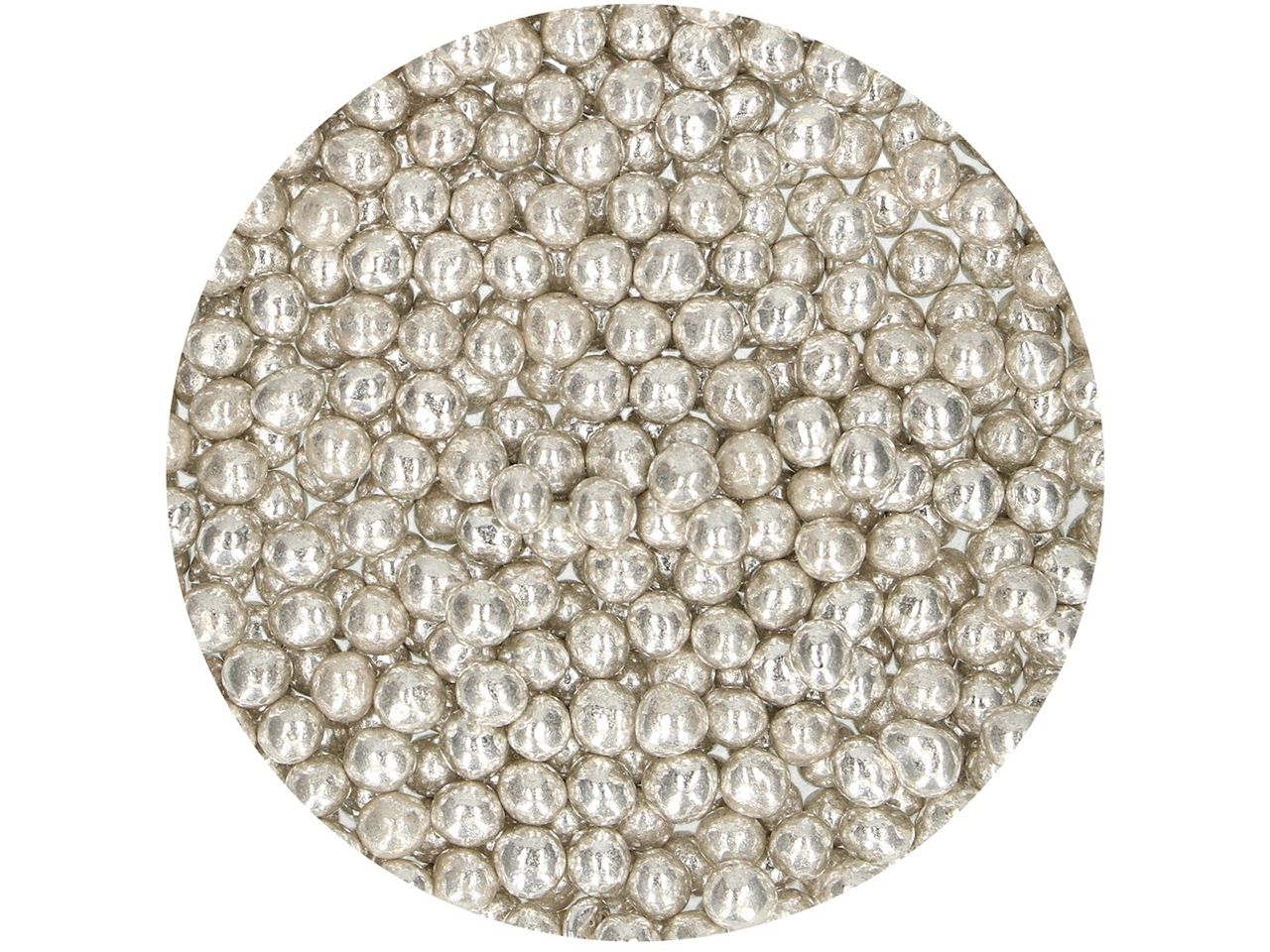 funcakes weiche perlen metallic silber 55g