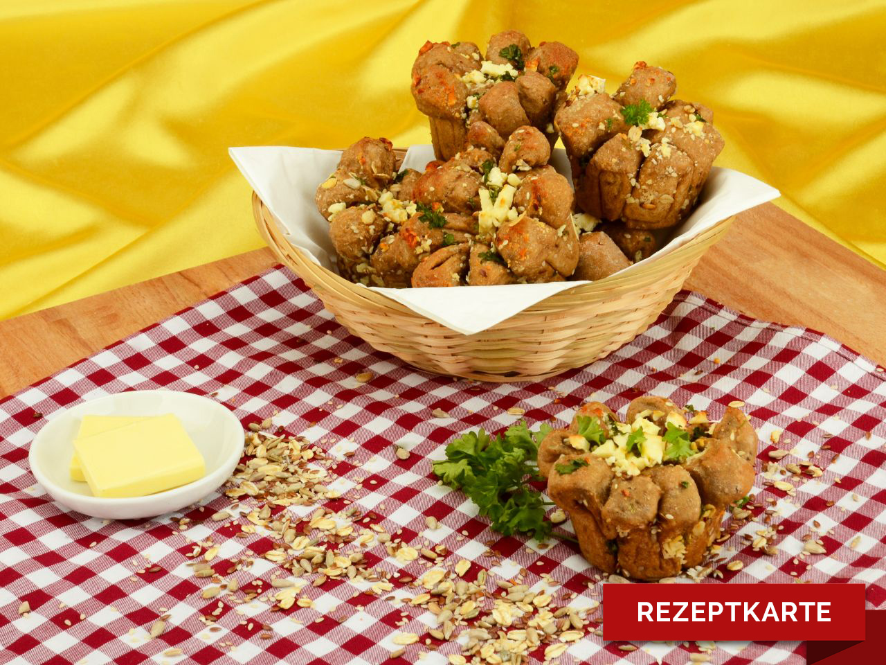 kernige zupfkaesebroetchen rezeptkarte
