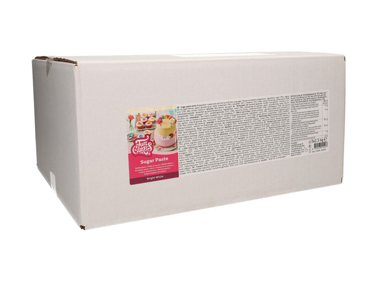 funcakes fondant reinweiss 5x2 5kg 12 5kg