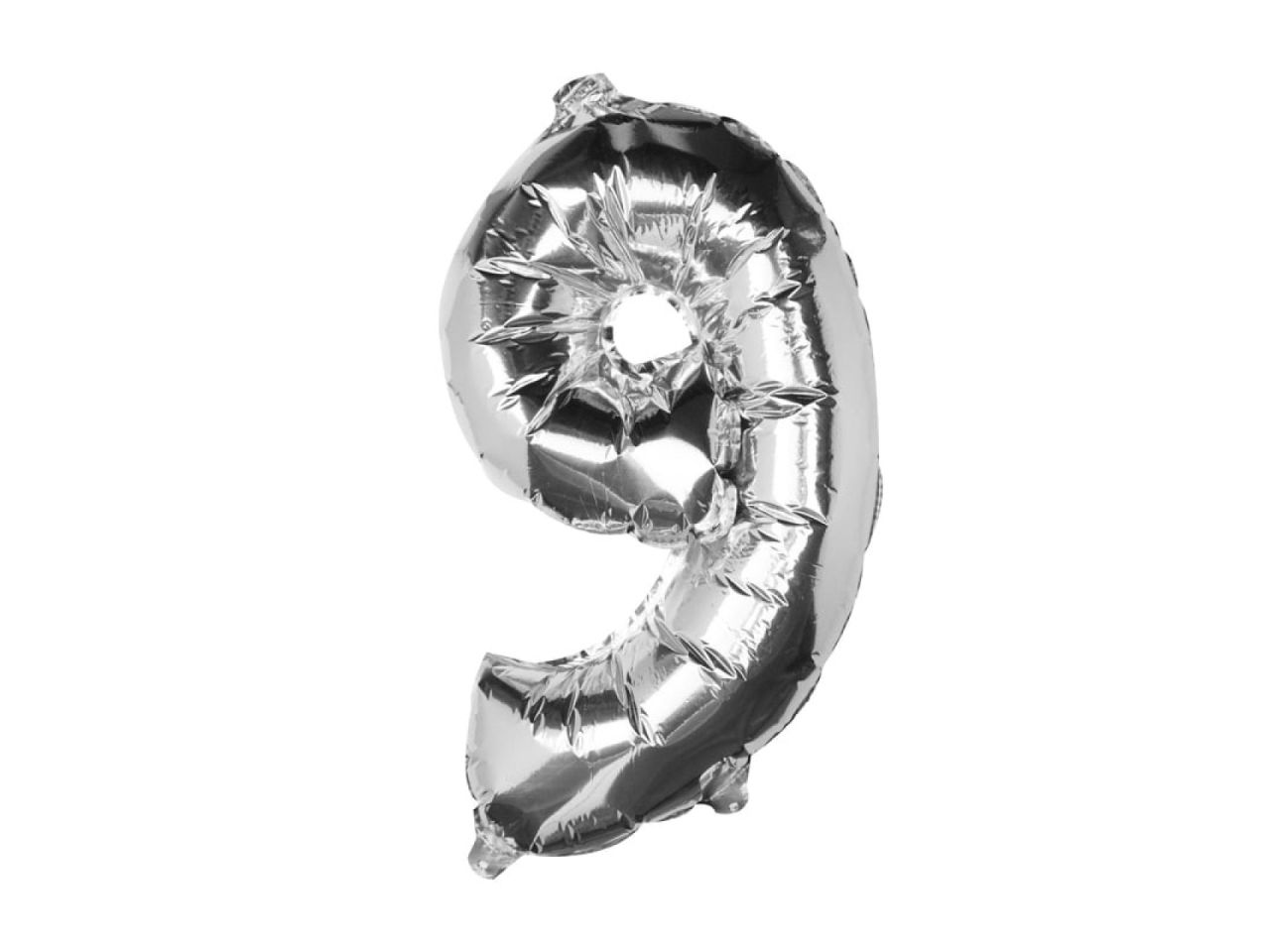 folienballon zahl 9 silber 40 cm