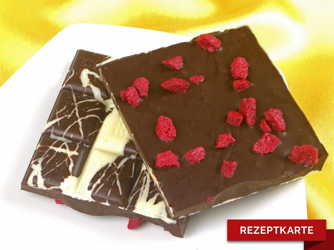schokoladentafel hot cherry rezeptkarte