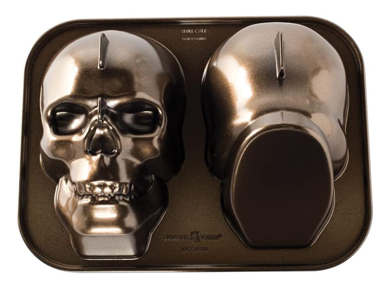 nordic ware haunted skull cake pan