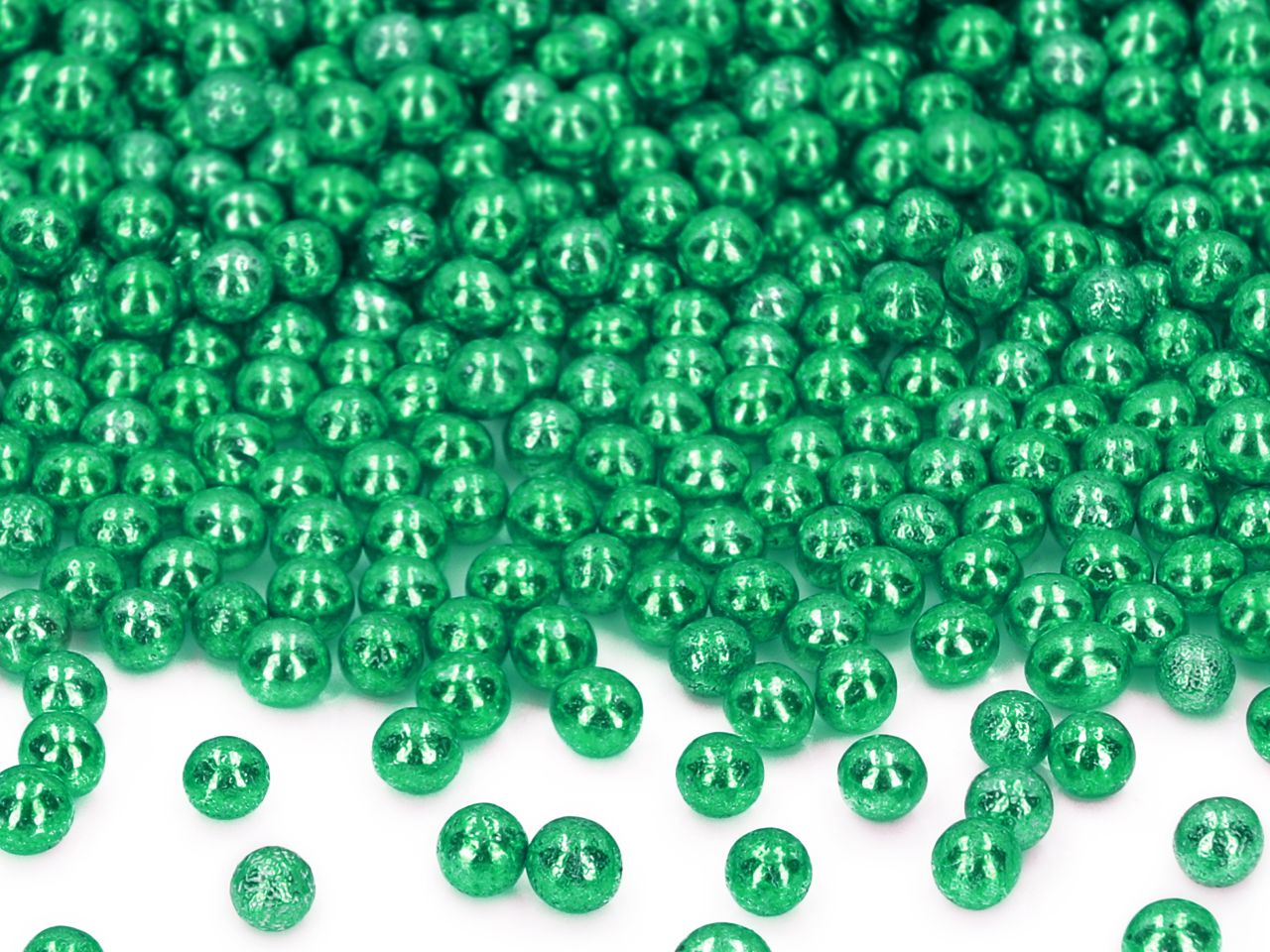 weiche zuckerperlen metallic gruen 7mm 60g