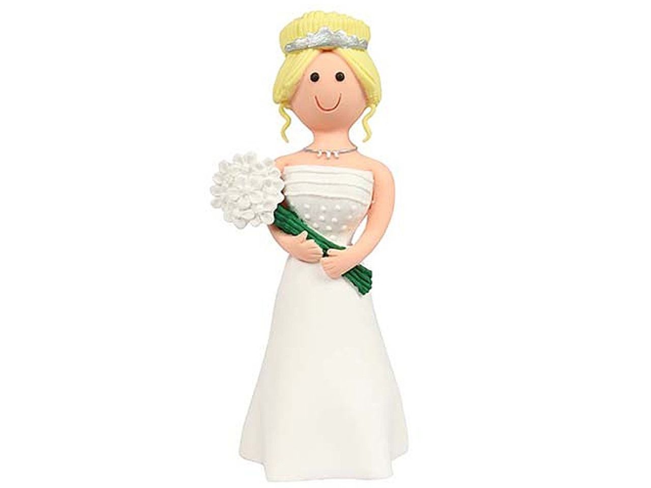 hochzeitsfiguren braut blonde haare 12 cm clay