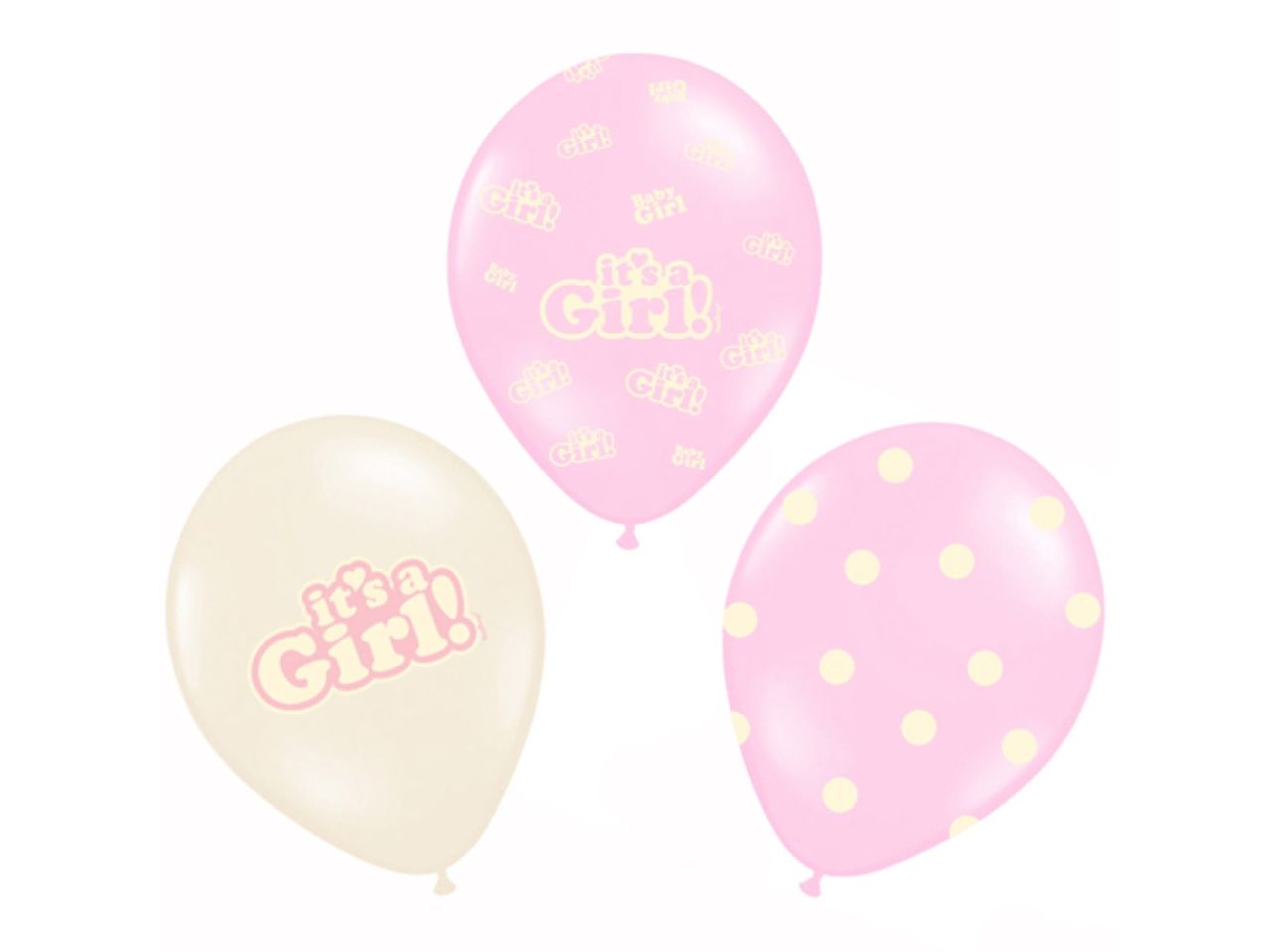 luftballons its a girl 6 stueck 30 cm