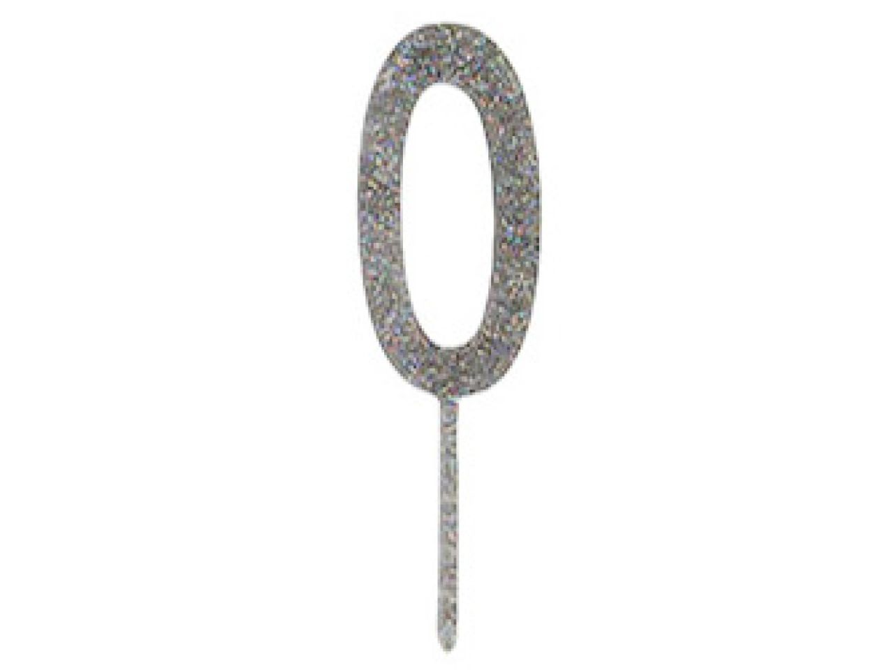 meri meri torten picker nummer 0 silber 11 cm
