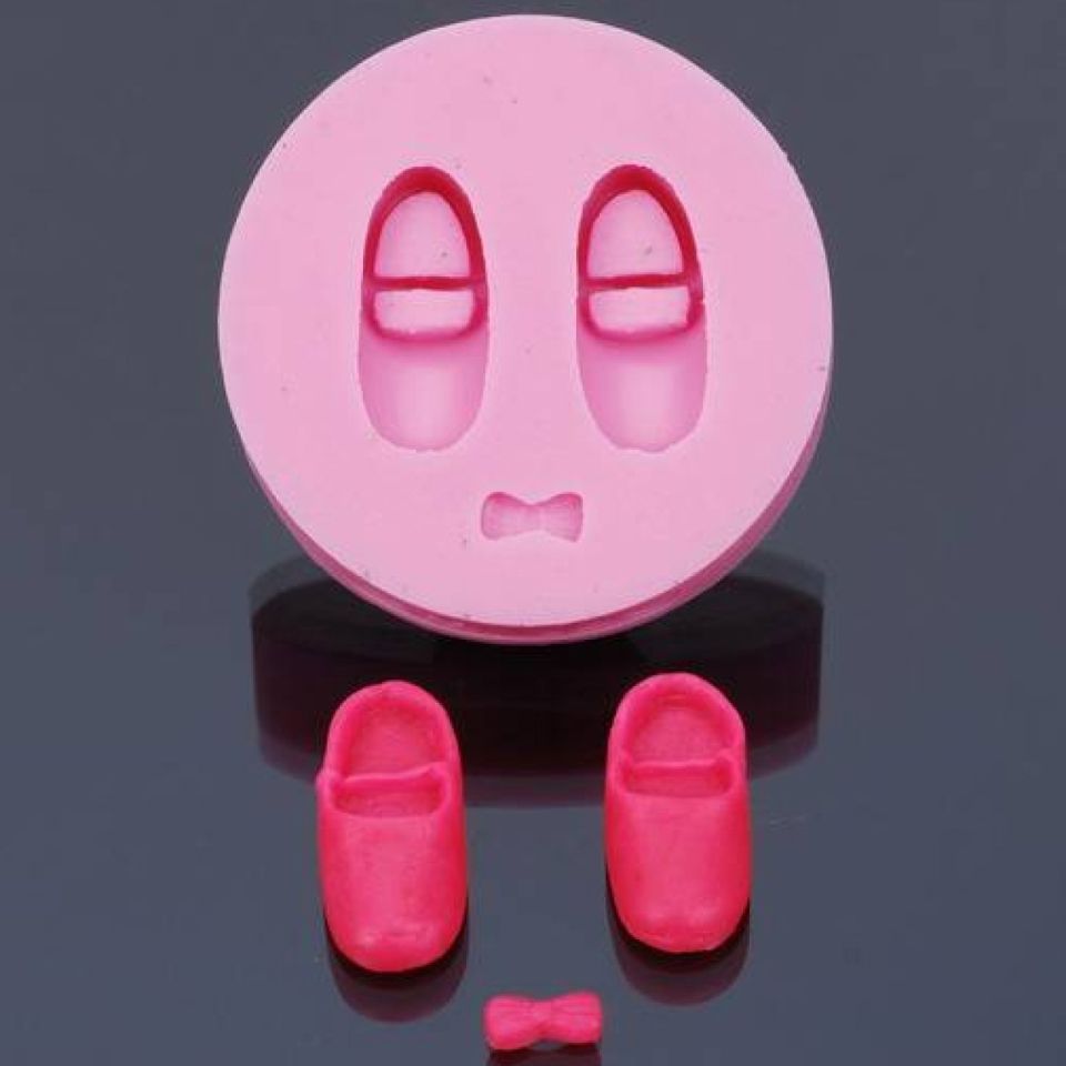 fondant mould for shoes and bows