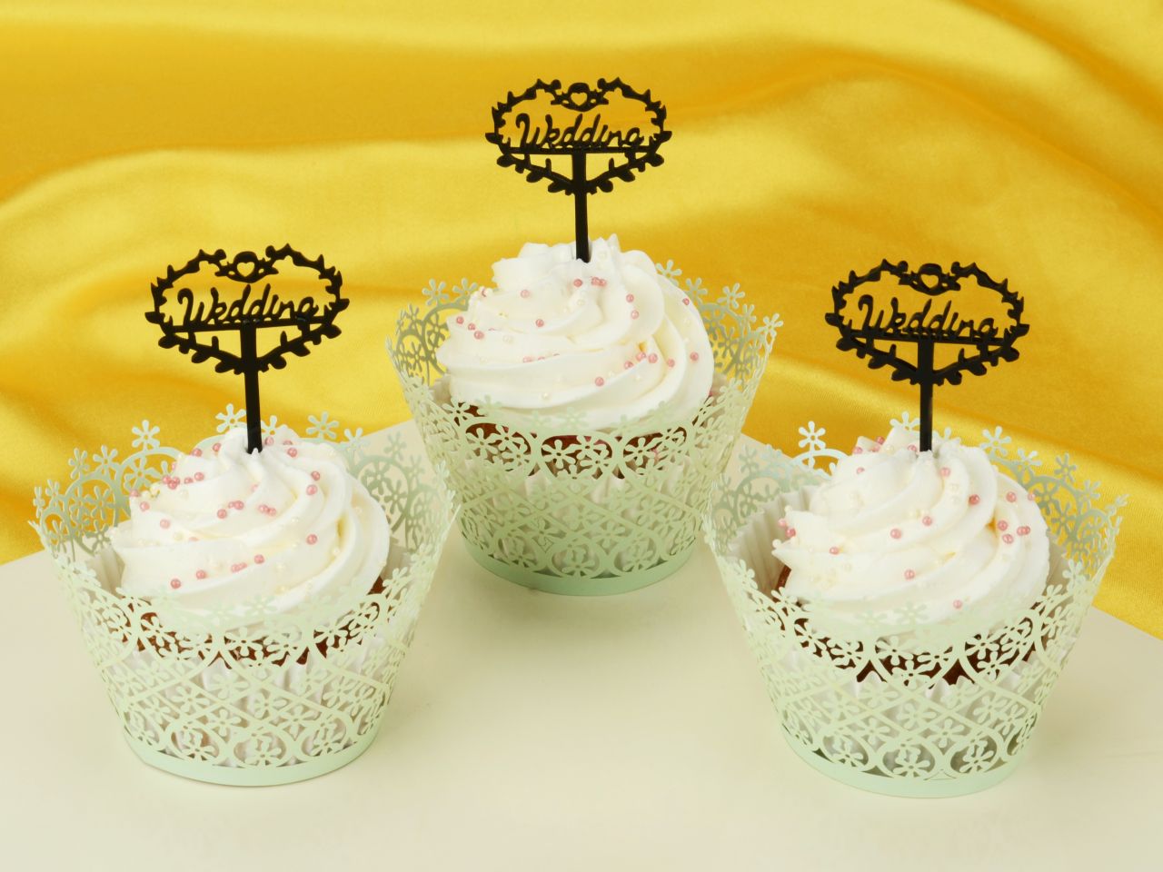 cupcake topper wedding 8 stueck