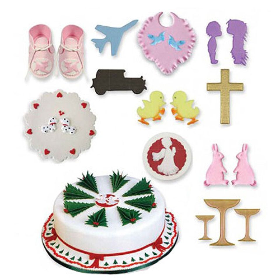 jem fondant cutter set christening 30 piece