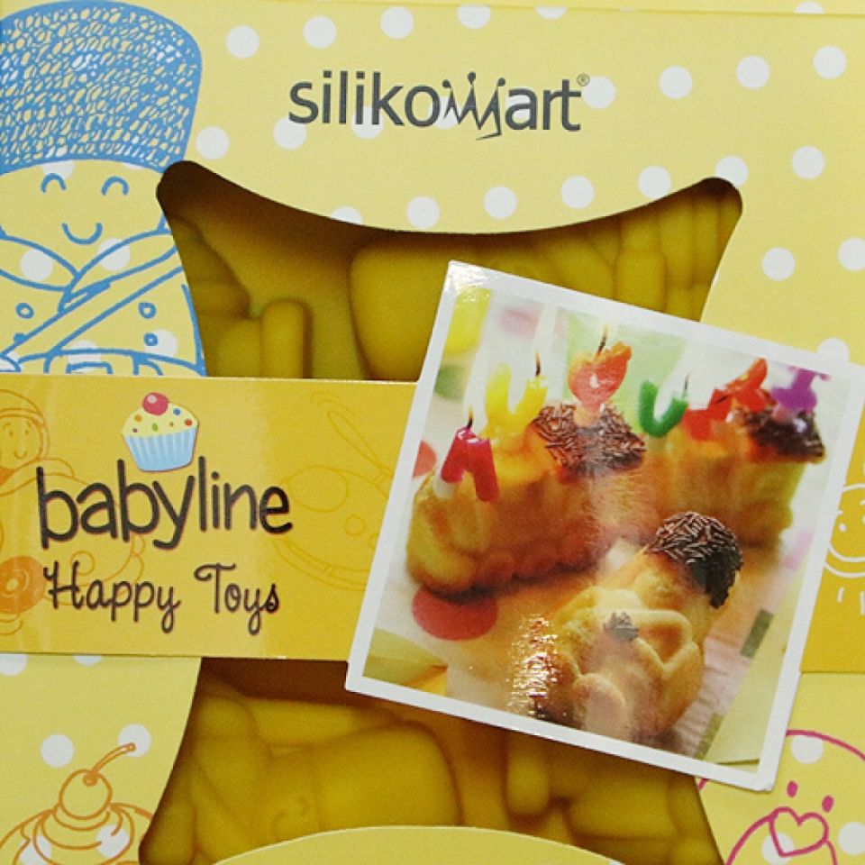 silikomart silikonform happy toys 4 muffins