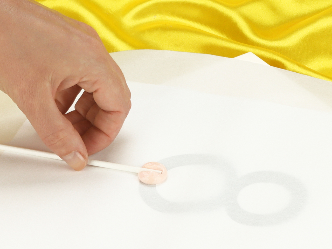 baiser cake topper anleitungskarte
