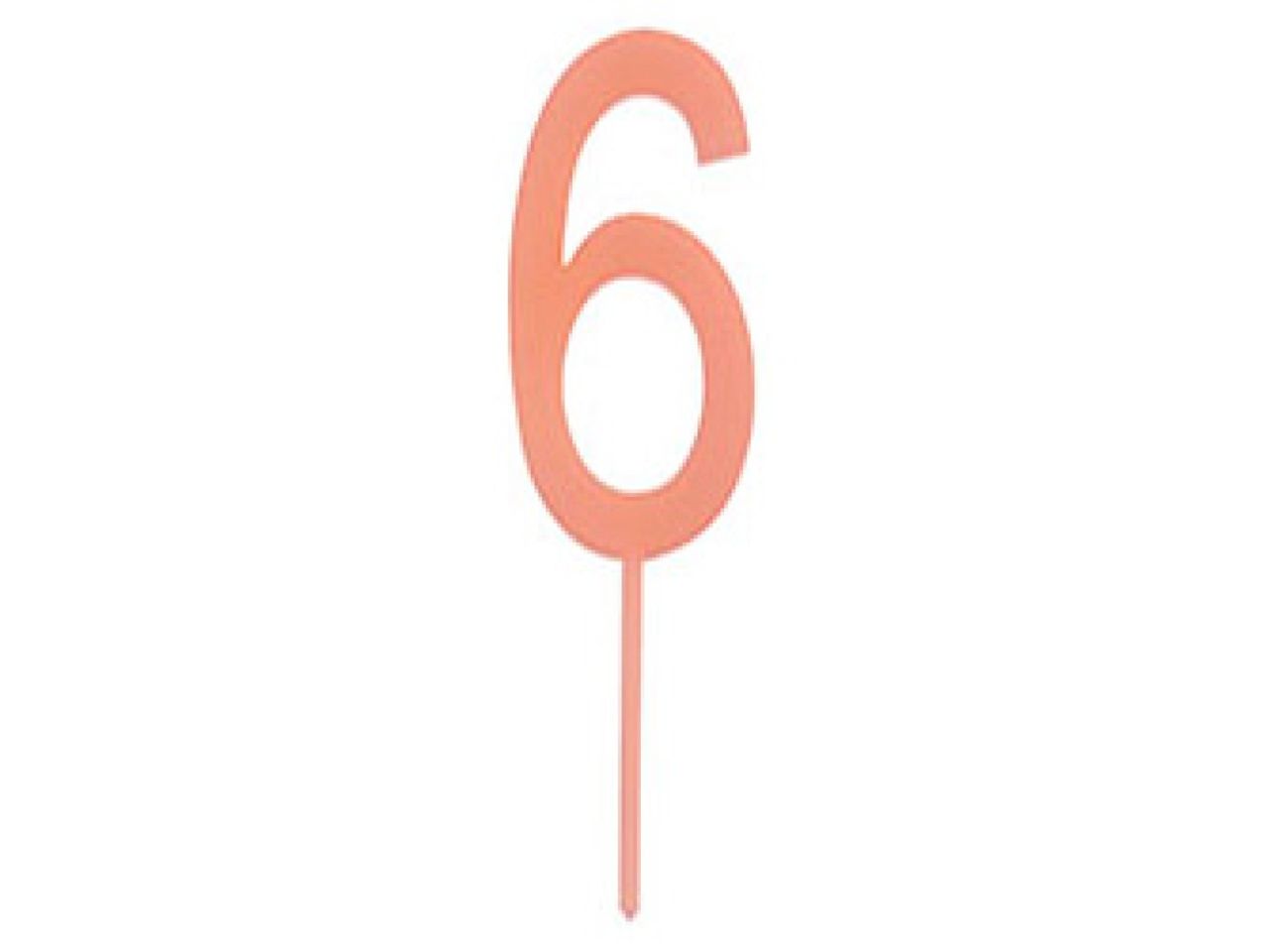 meri meri torten picker nummer 6 babypink 11 cm