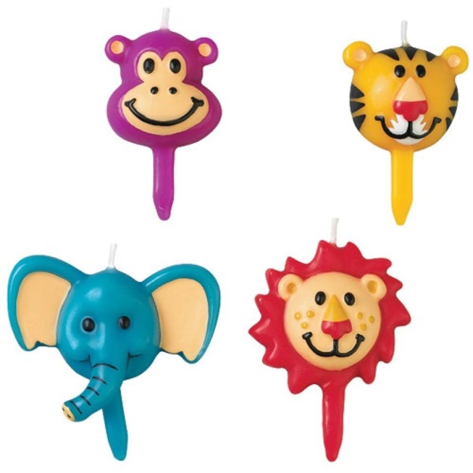 wilton kerzen set dschungel freunde 4 teilig