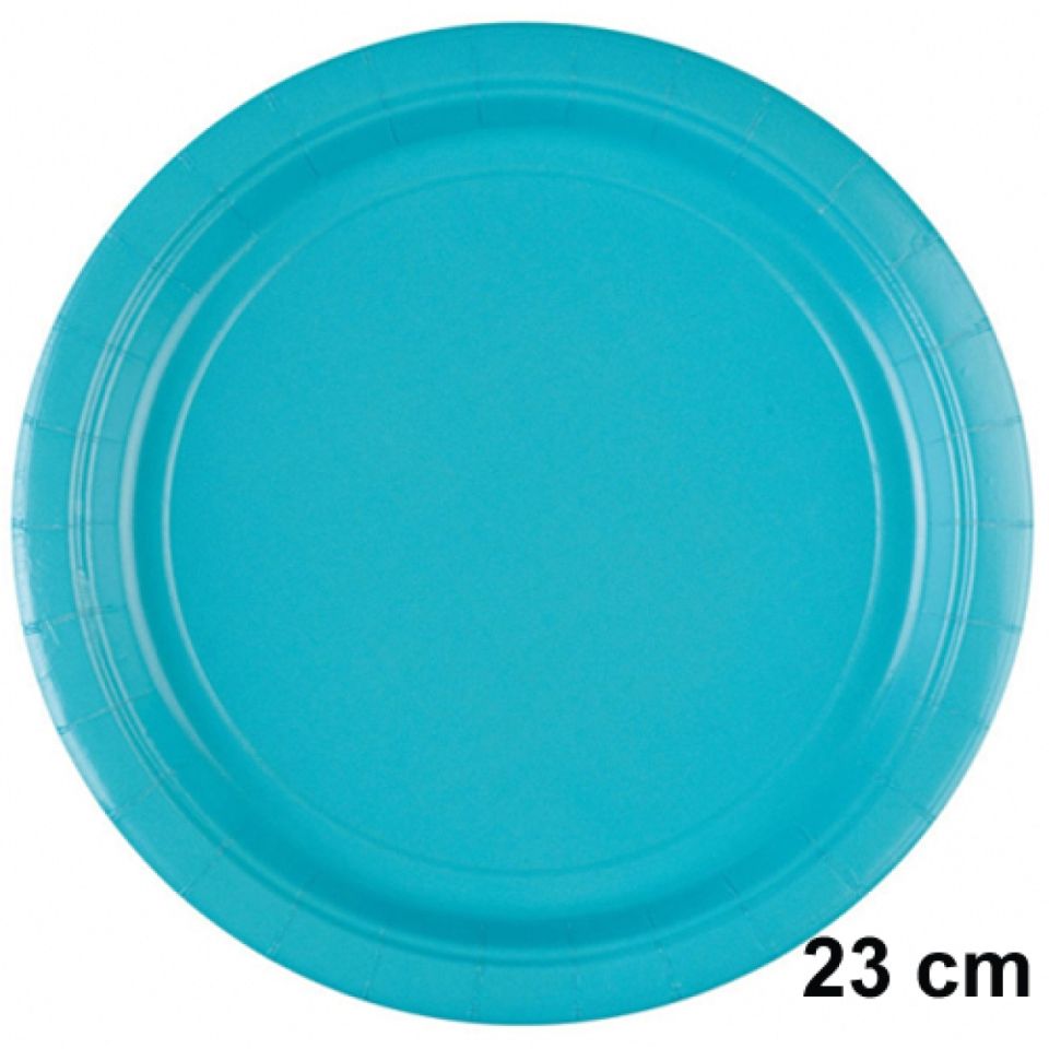 baby blue party plates 23cm 8 pieces