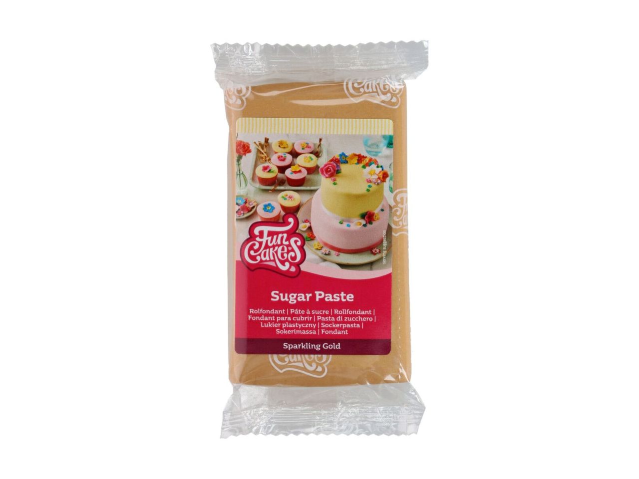 funcakes fondant sparkling gold 250g