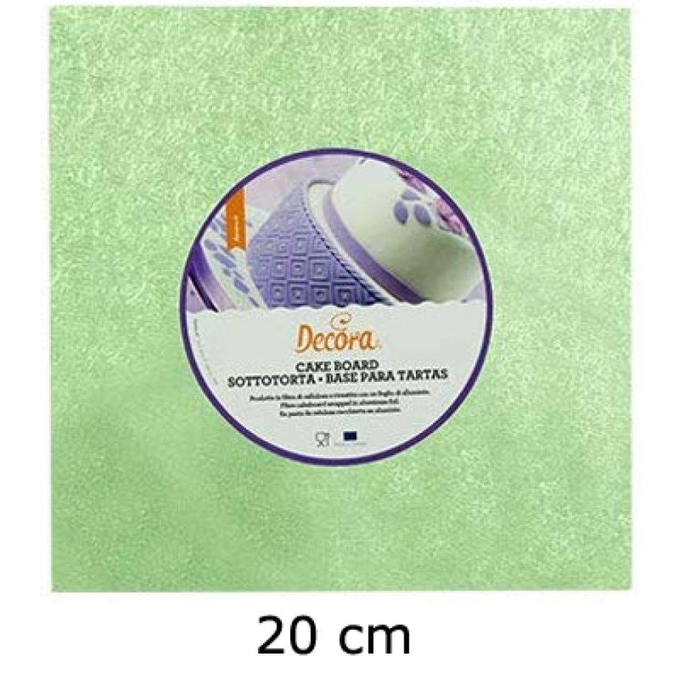 cake board hellgruen quadrat 20 cm 1 2cm dick