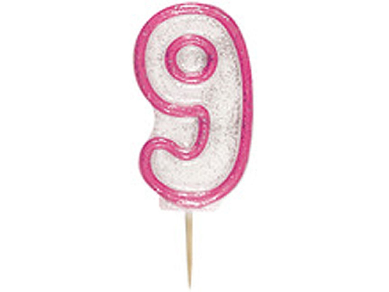 geburtstagskerze glitzer pink rosa 9