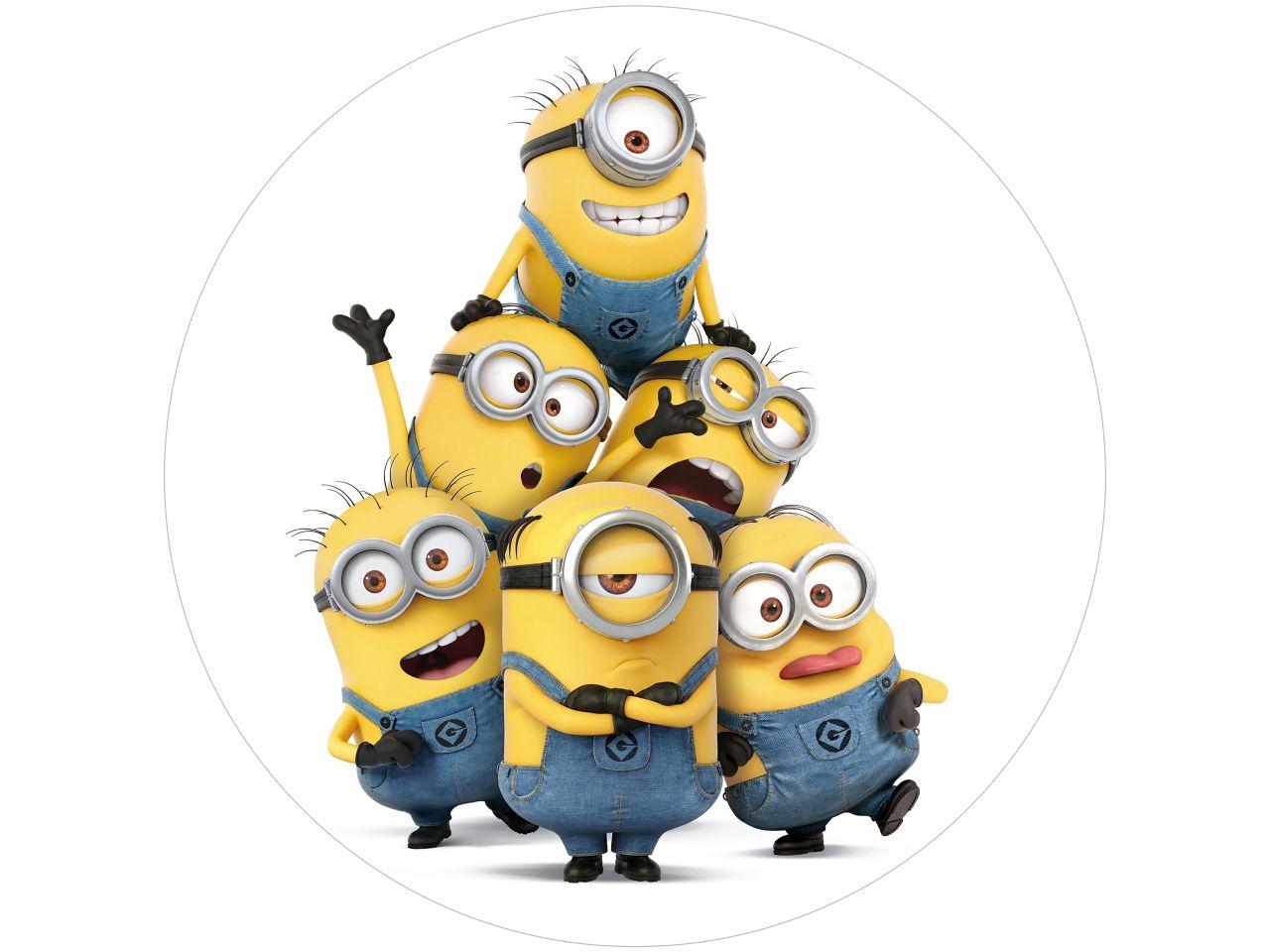 fondant paper minions pyramide round 20cm