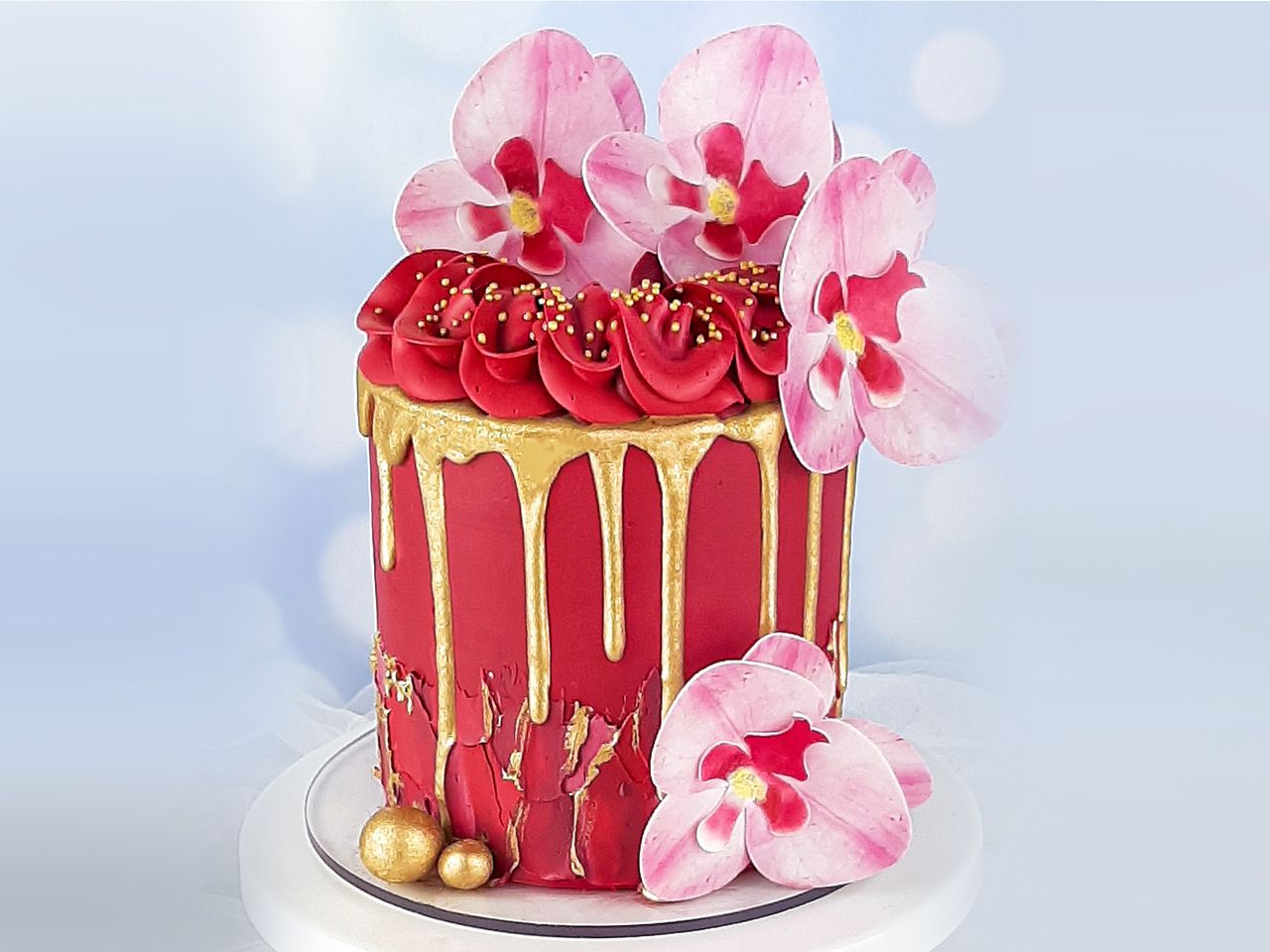 wafer paper orchidee pink 7 5 8 5cm 10 stueck