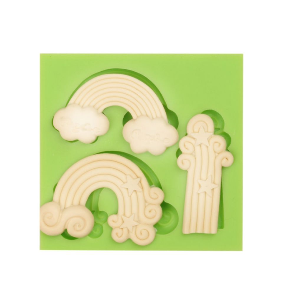 fondantform regenbogen wolke