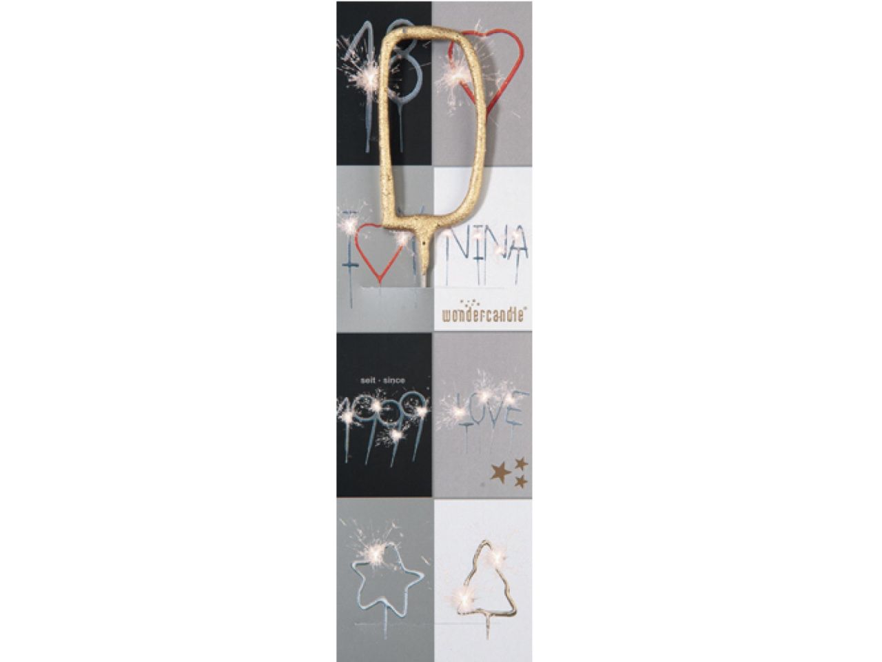 cake sparkler d gold 18 cm