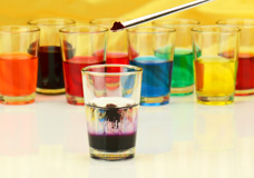 Water-soluble powder colours for colouring and decorating