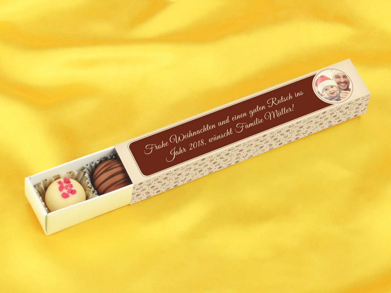 personalised truffle bar for 6 truffles christmas 4
