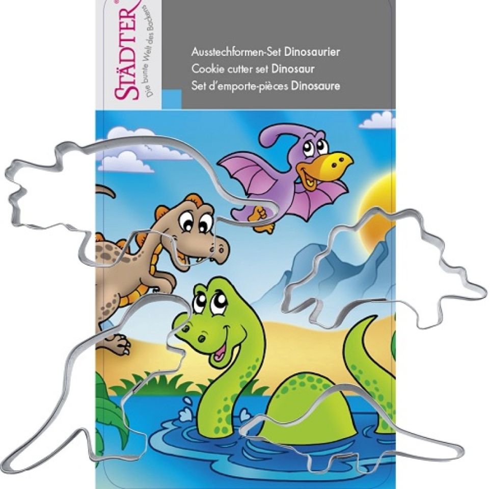 staedter dinosaur cookie cutter set 4 pieces