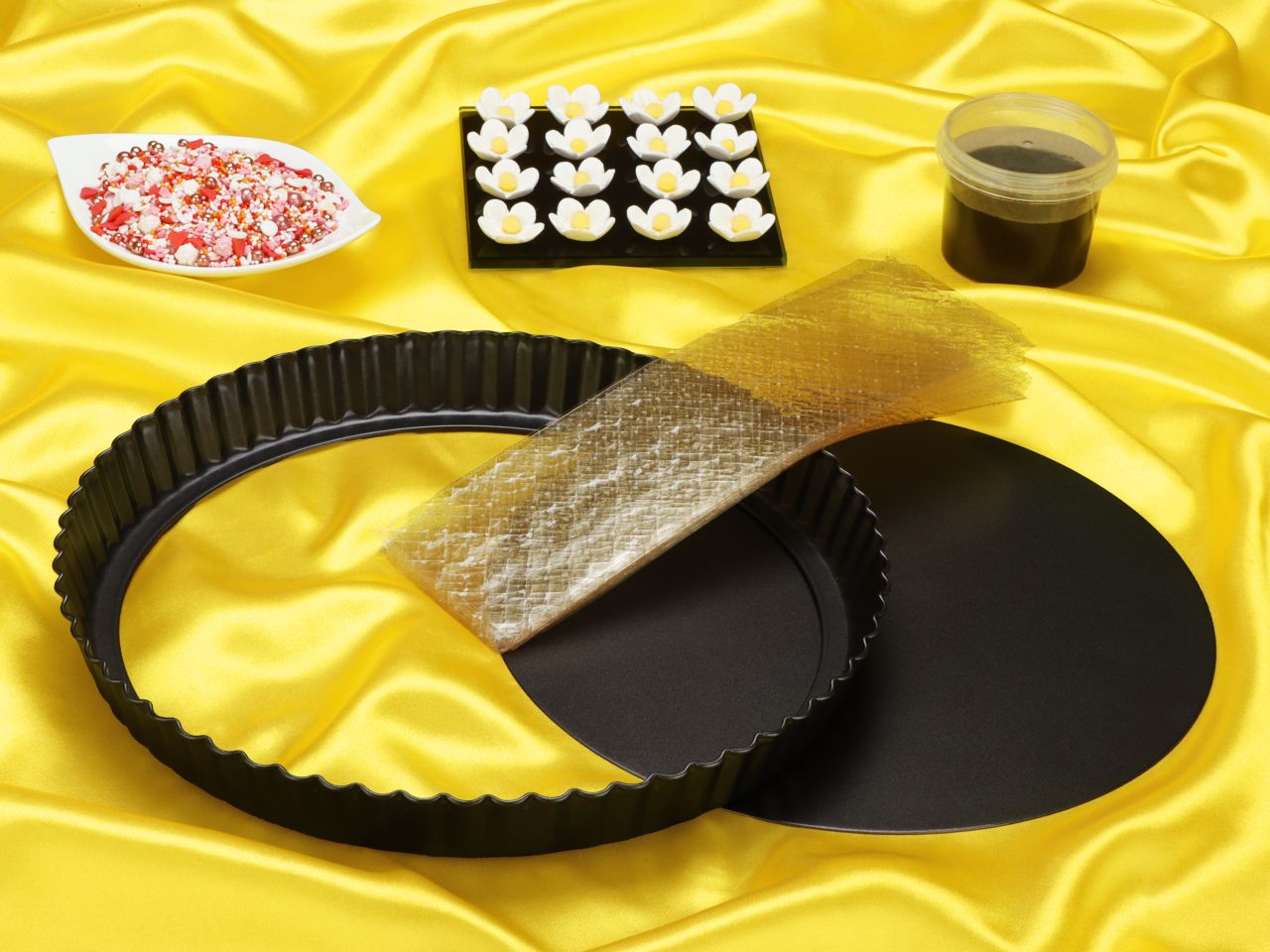 baking set panna cotta tarte