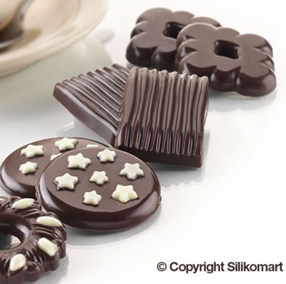 silikomart silikonform fuer schokolade biscuit