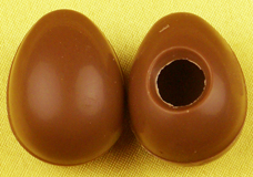 Egg-Shaped Chocolate Hollow Shells for Pralines