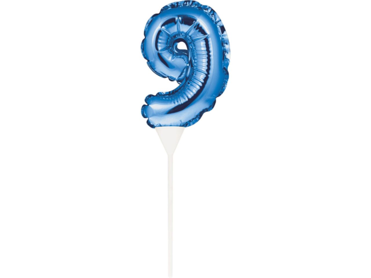 ballon topper zahl 9 blau 13 cm