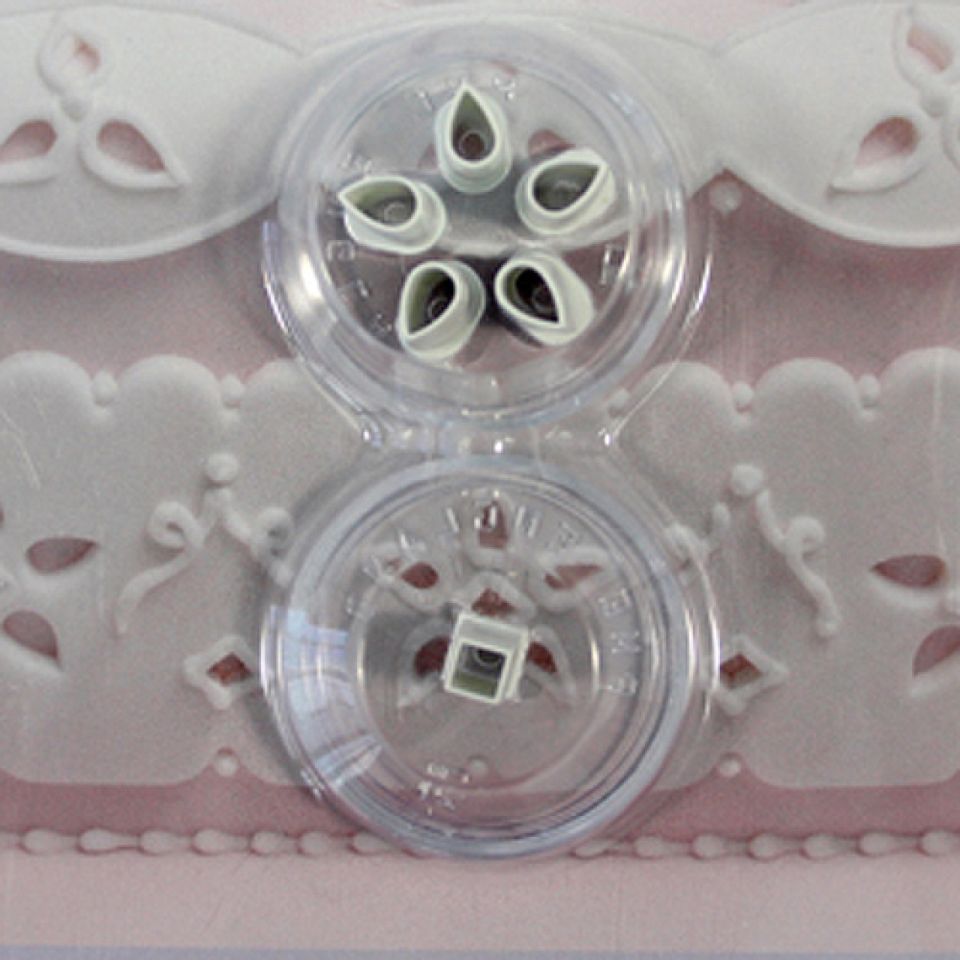 pme ausstechform lochstickerei 3 mm petal quadrat