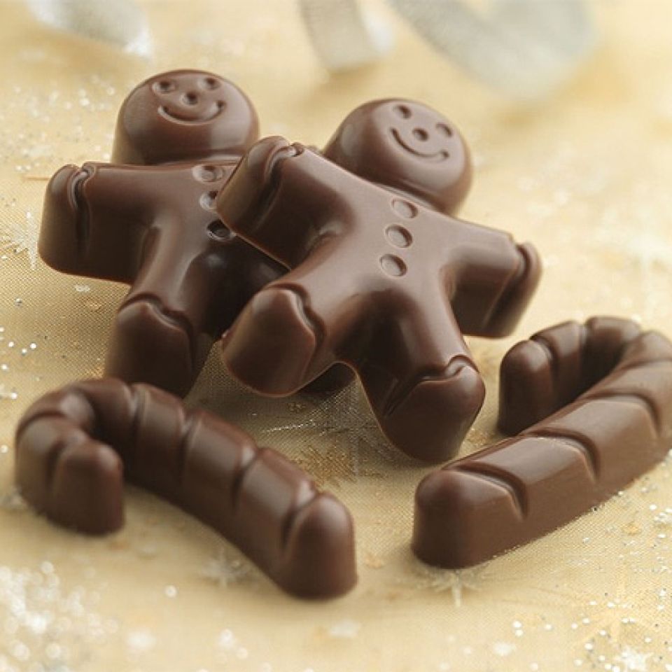 silikomart silikonform fuer schokolade gingerbread man zuckerstange