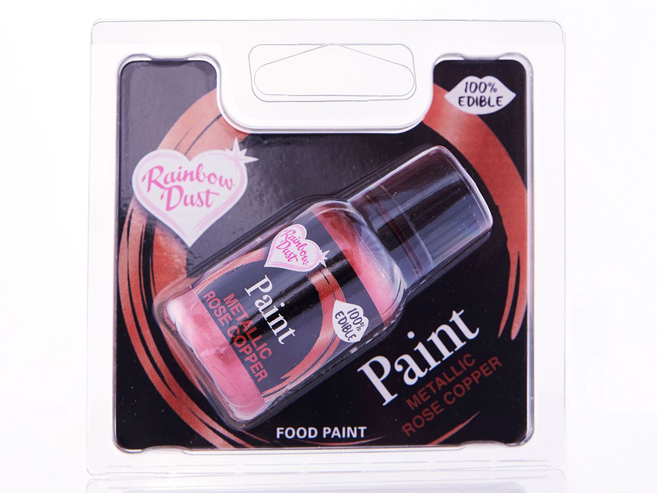 metallic lebensmittelfarbe rose copper 25ml