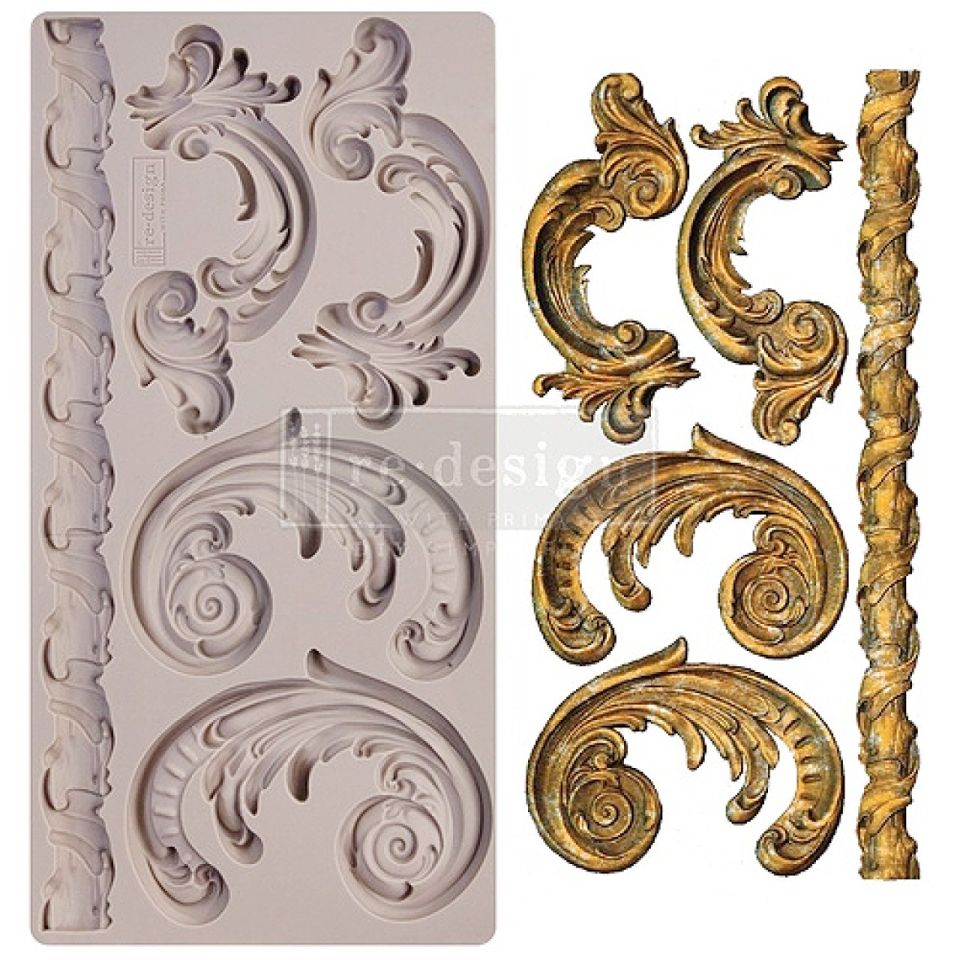 fondantform bordueren lilian scrolls