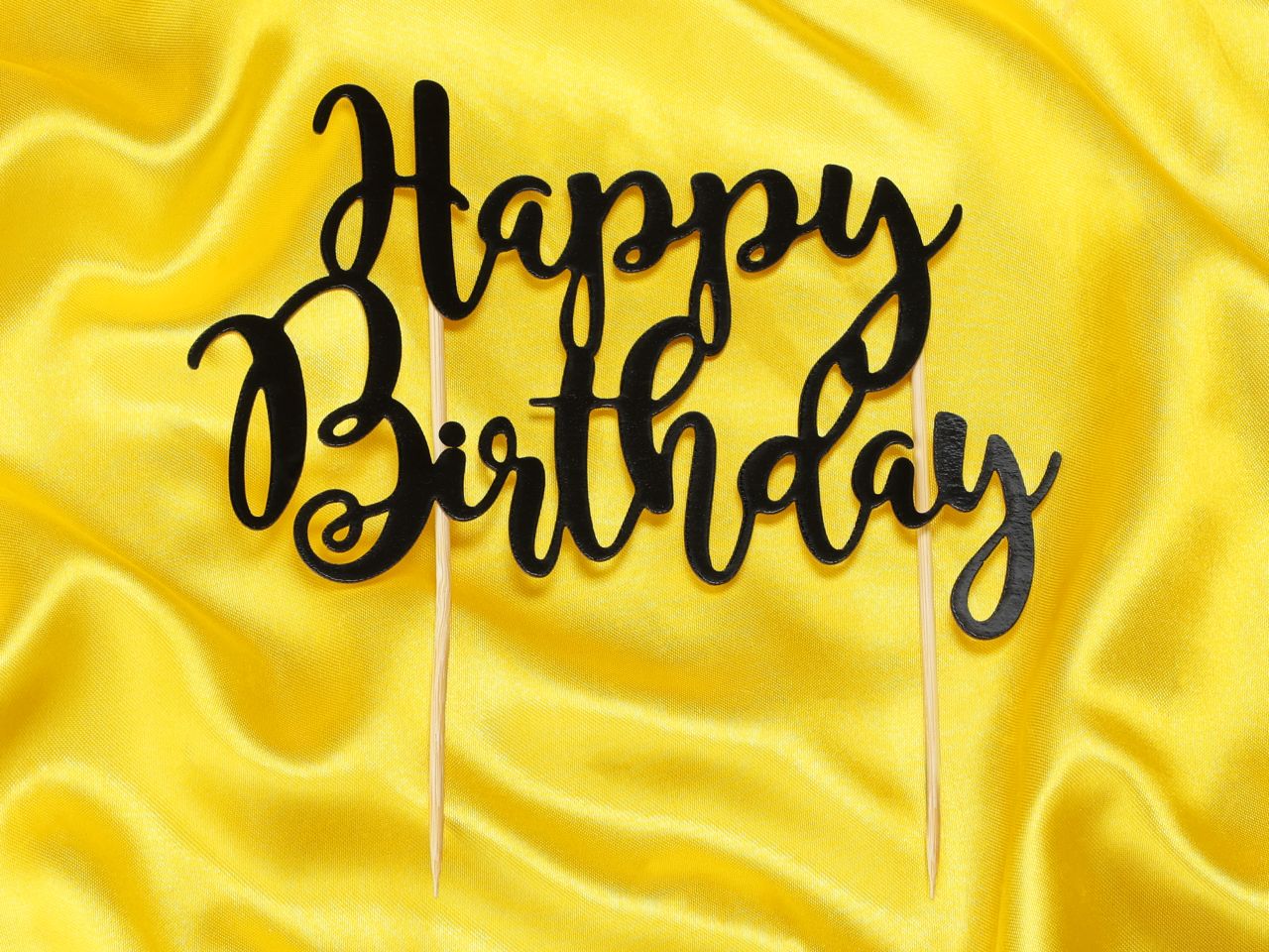 cake topper happy birthday black