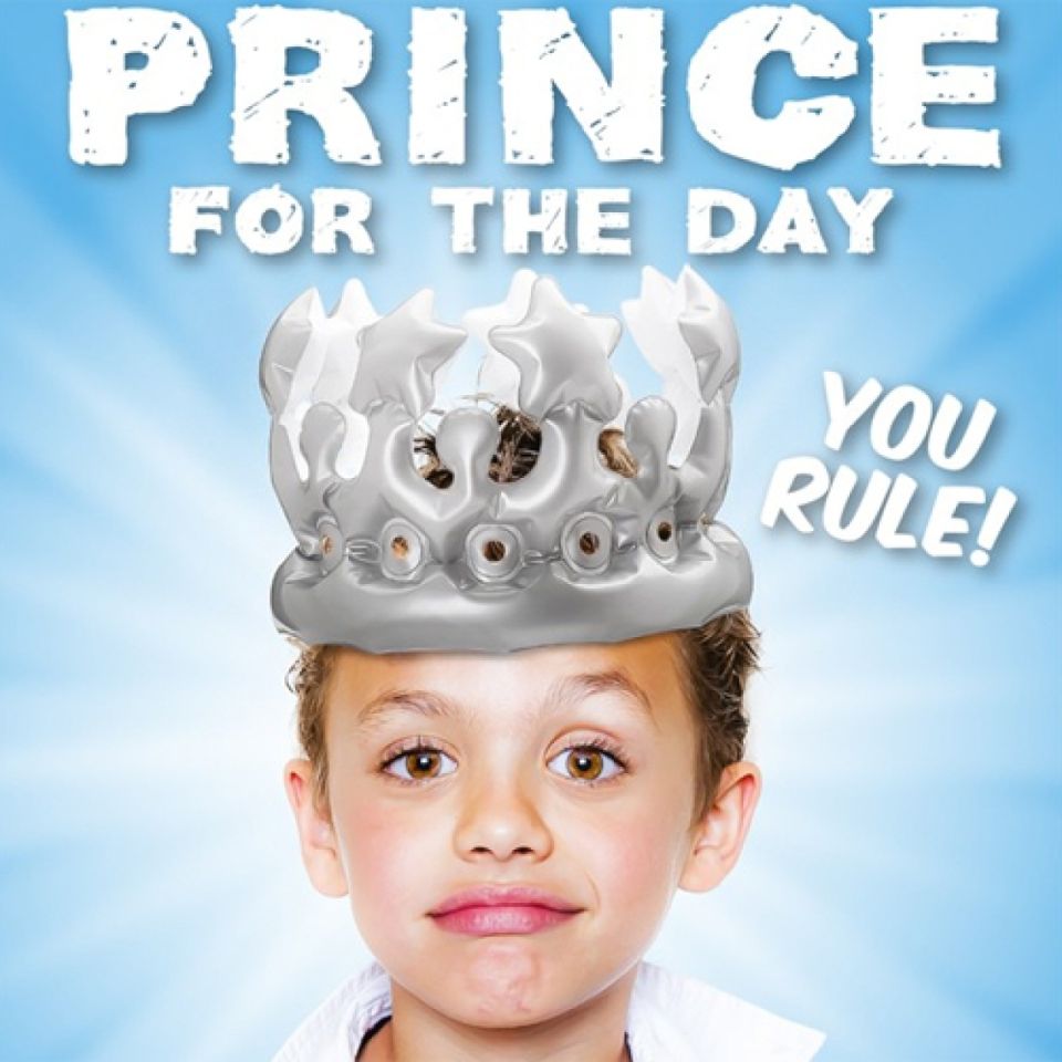 aufblasbare crown prinz for einen tag blue