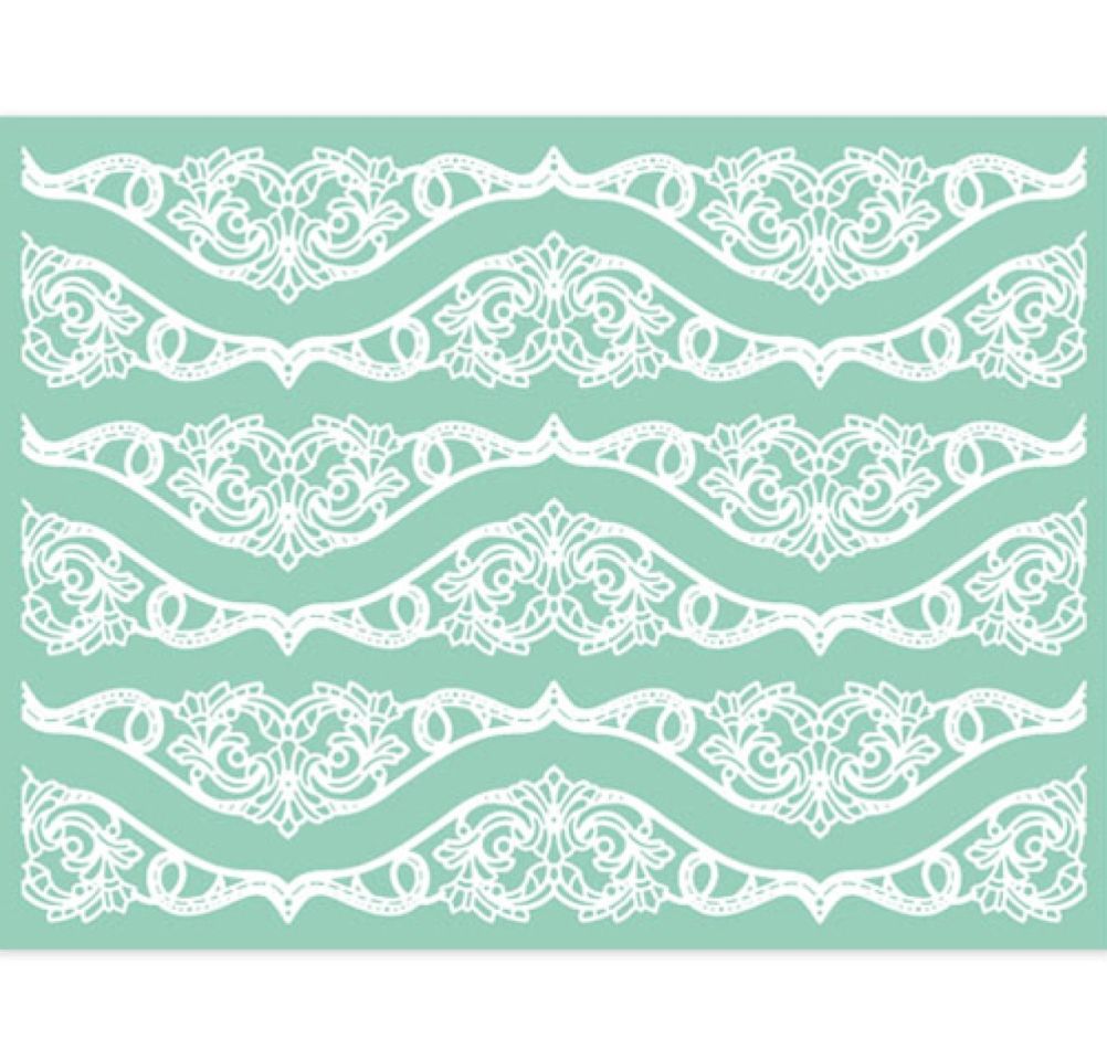 pavoni magic decor icing spitze silikon matte 40x30 cm barock borduere