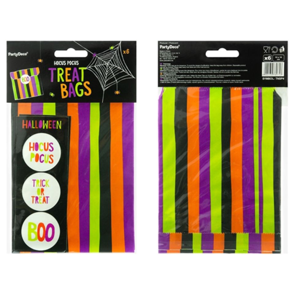 geschenktueten halloween mit stickern 6 stueck