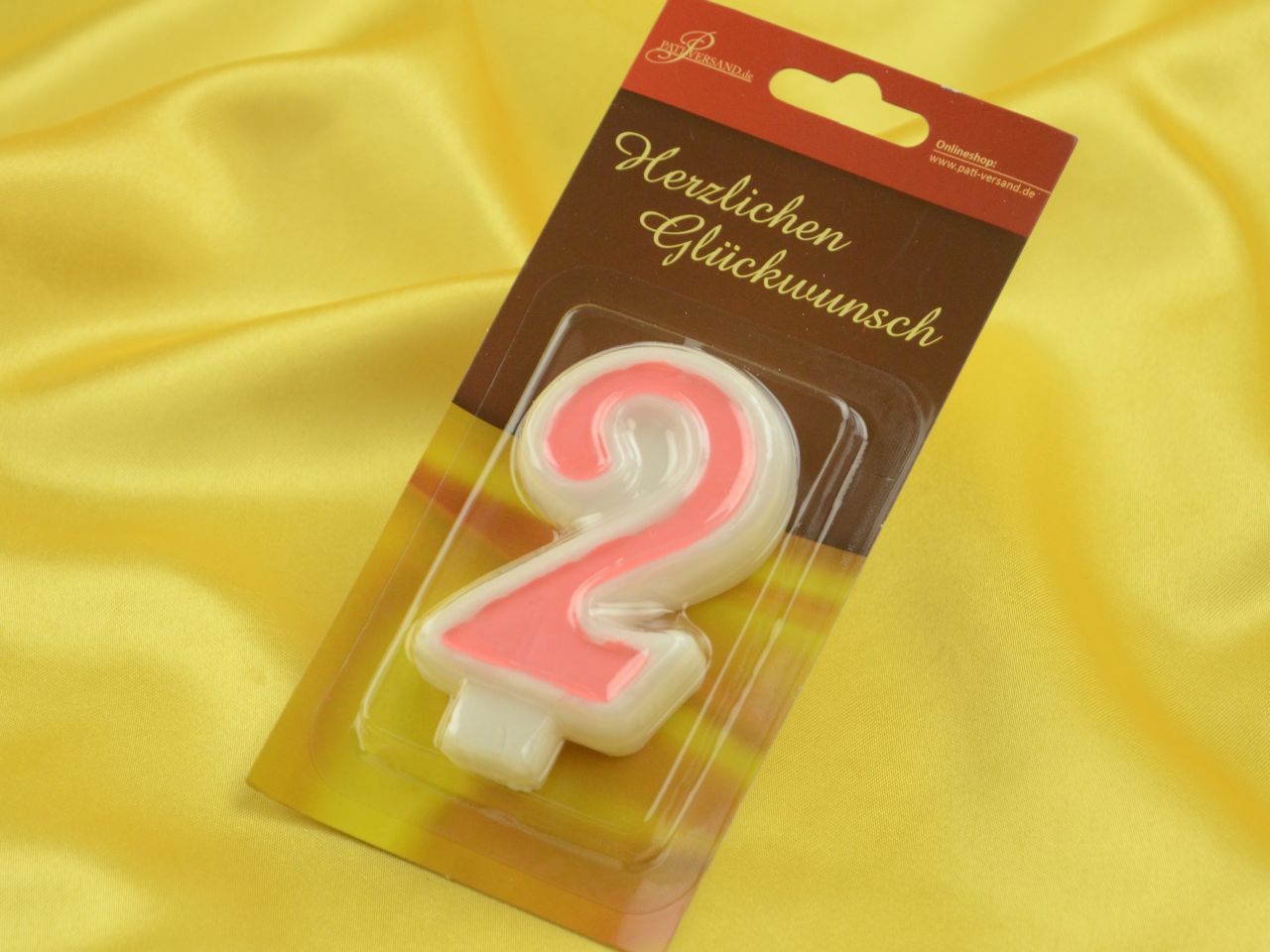 zahlenkerze rosa 2