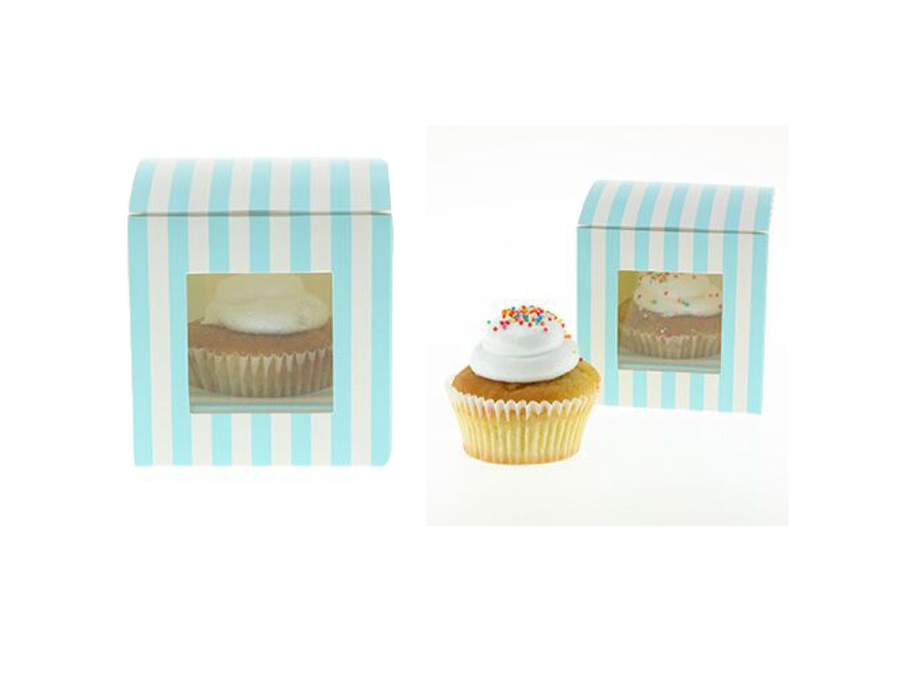 cupcake boxen blau weiss 6 stueck