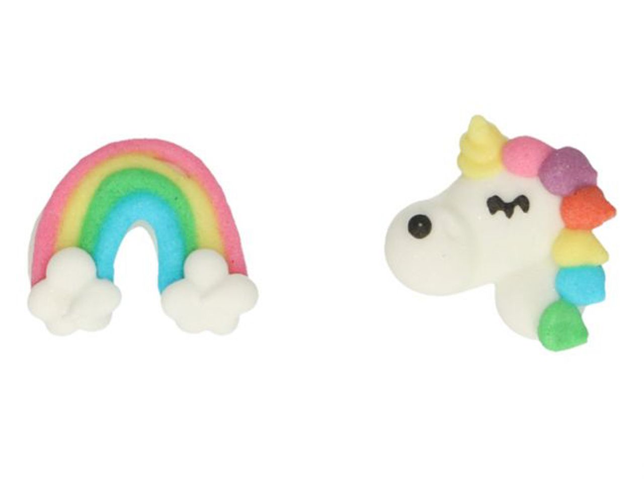 funcakes zuckerdekorationen einhorn regenbogen 8er set
