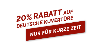 Über 20% Rabatt auf Deutsche Kuvertüre von Kondima.Nur bis zum 28.09.2026, 12 UhrJetzt schnell zugreifen!