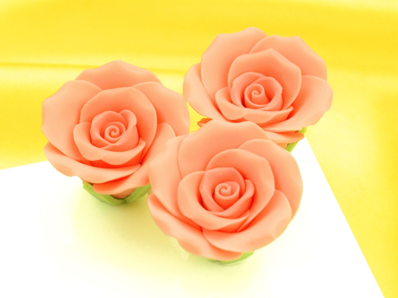 roses 35mm salmon sugar 3 pieces